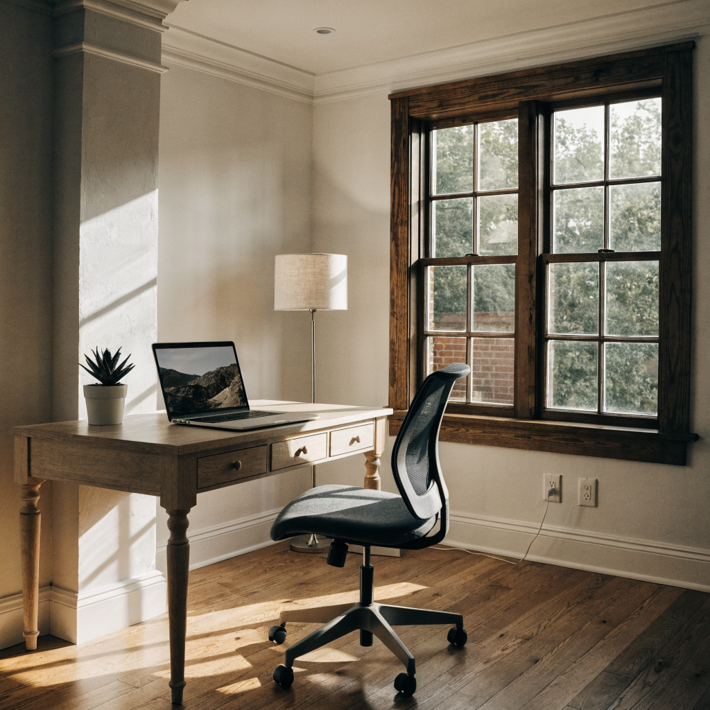 Recraft V4 — Минималистичное рабочее пространство