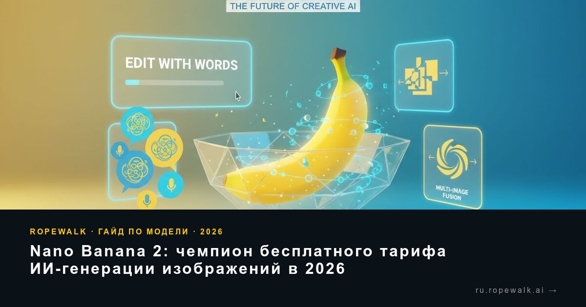 Nano Banana 2: чемпион бесплатного тарифа ИИ-генерации изображений в 2026