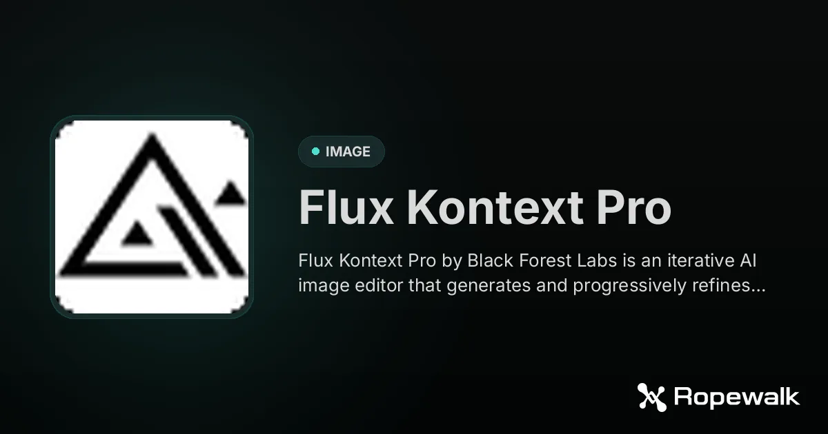 Flux Kontext Pro — AI Image Generator | Ropewalk