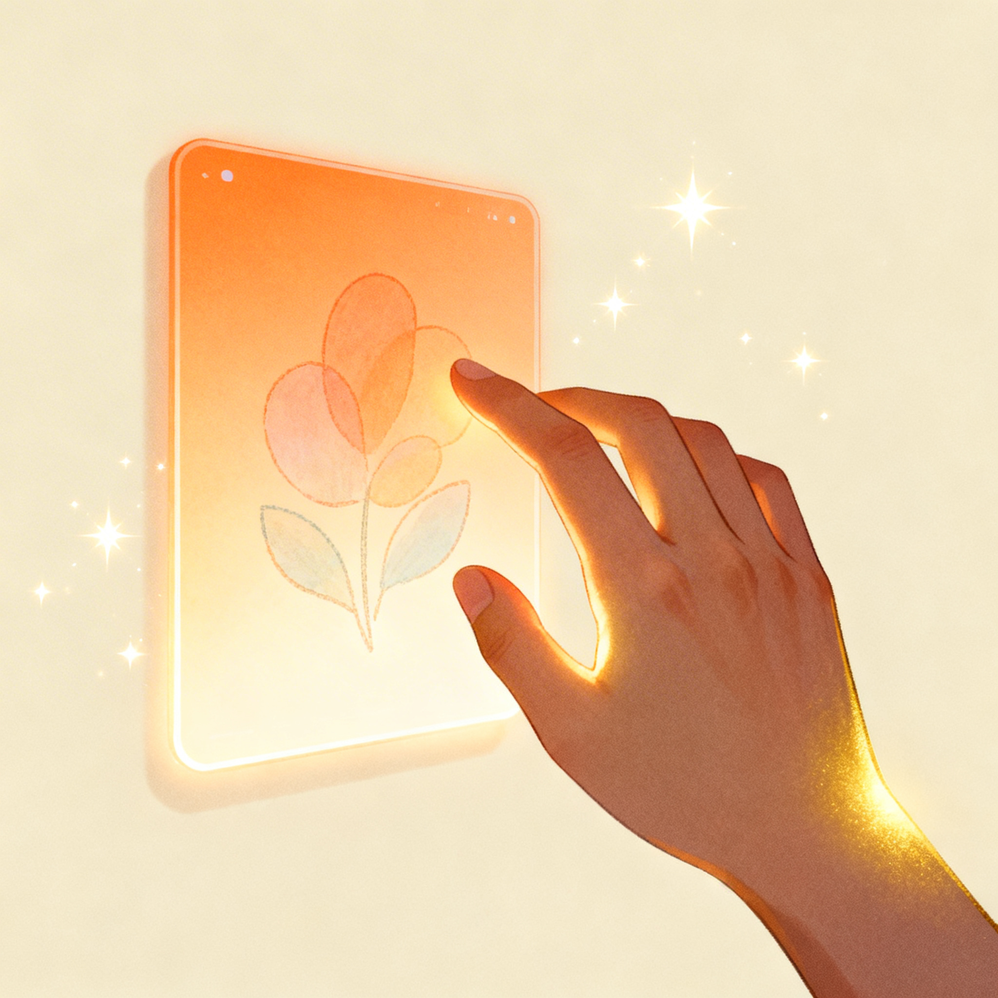 Красочная абстрактная цифровая иллюстрация, представляющая AI-генерацию изображений с геометрическими формами и светящимися элементами