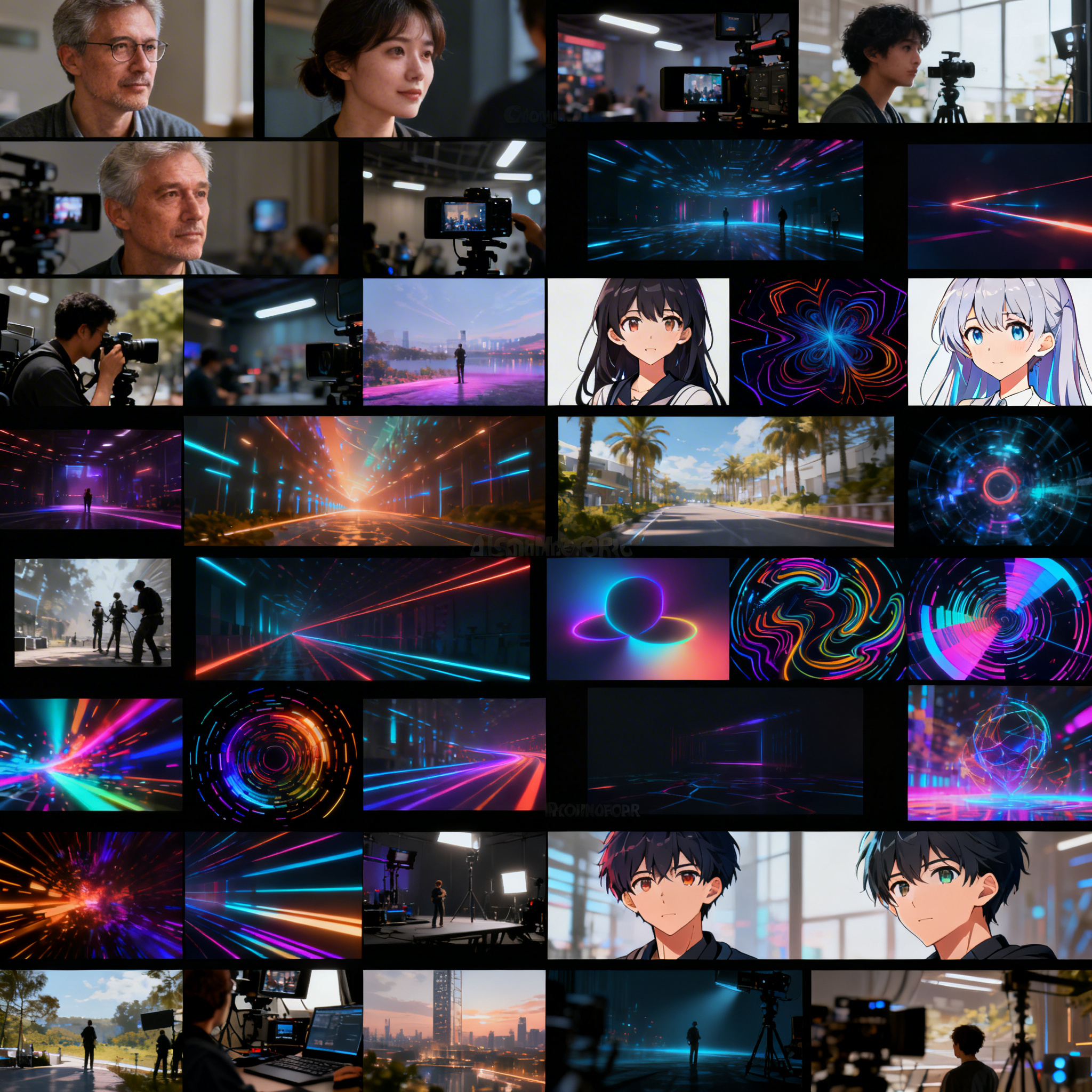 Free AI video generators 2026 — sample frames from Kling, Wan and Seedance